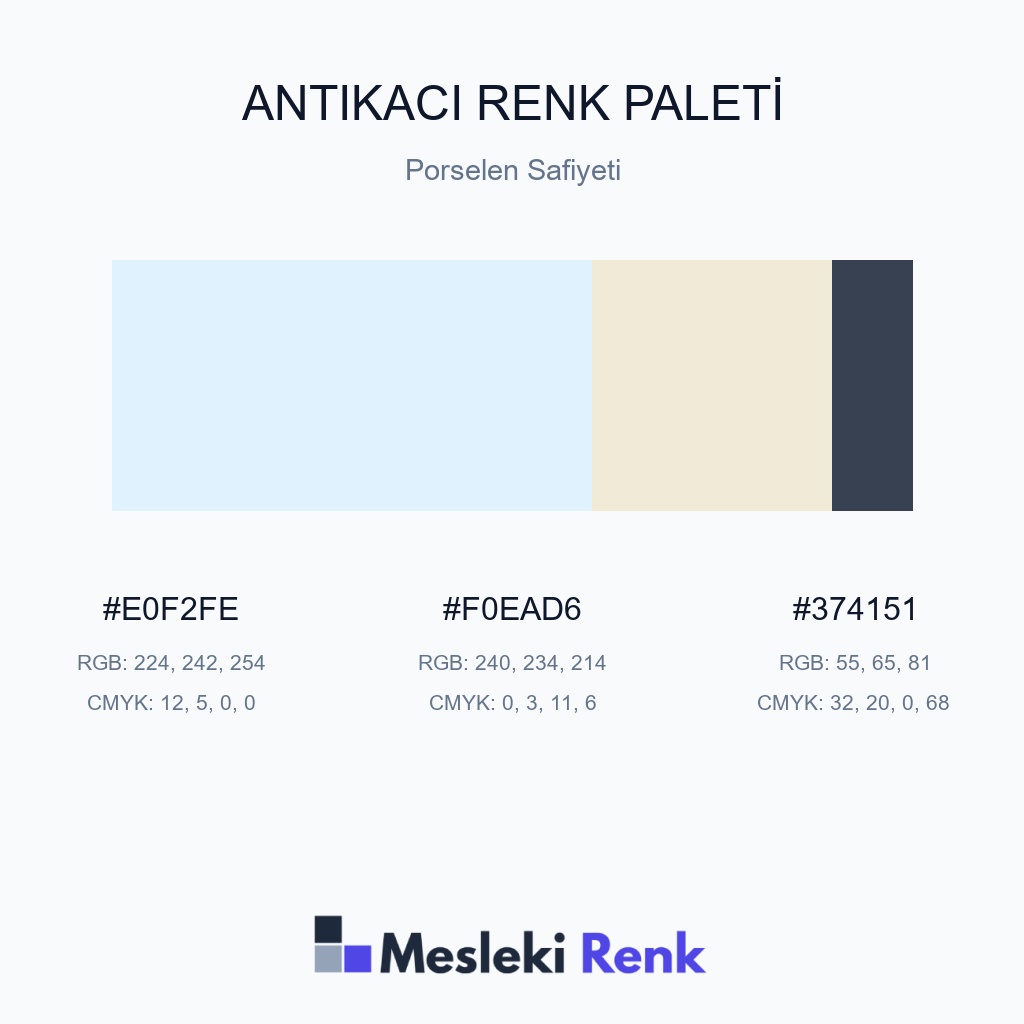 Antikacı Porselen Safiyeti Renk Paleti