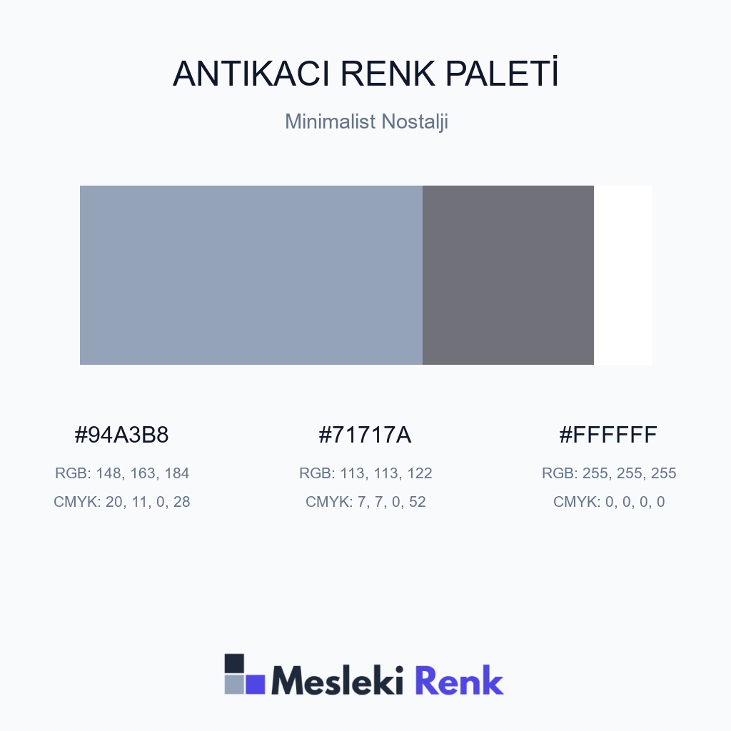 Antikacı Minimalist Nostalji Renk Paleti