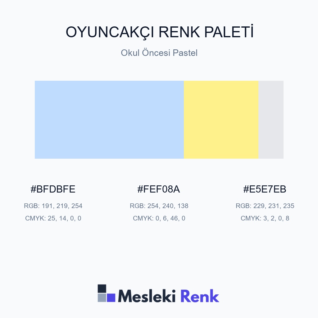 Oyuncakçı Okul Öncesi Pastel Renk Paleti