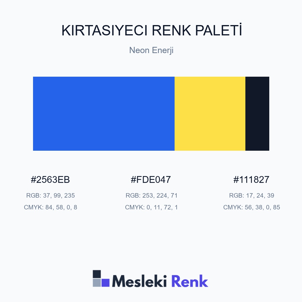 Kırtasiyeci Neon Enerji Renk Paleti