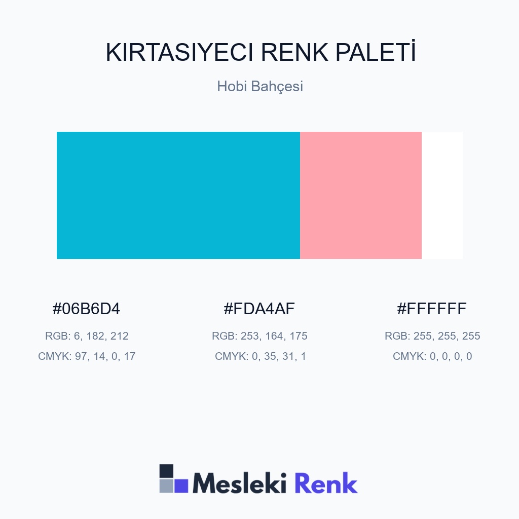 Kırtasiyeci Hobi Bahçesi Renk Paleti