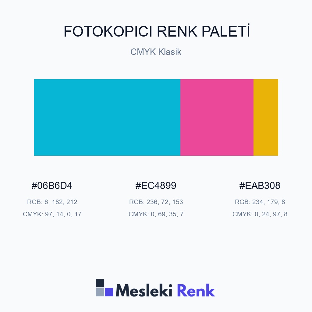 Fotokopici CMYK Klasik Renk Paleti