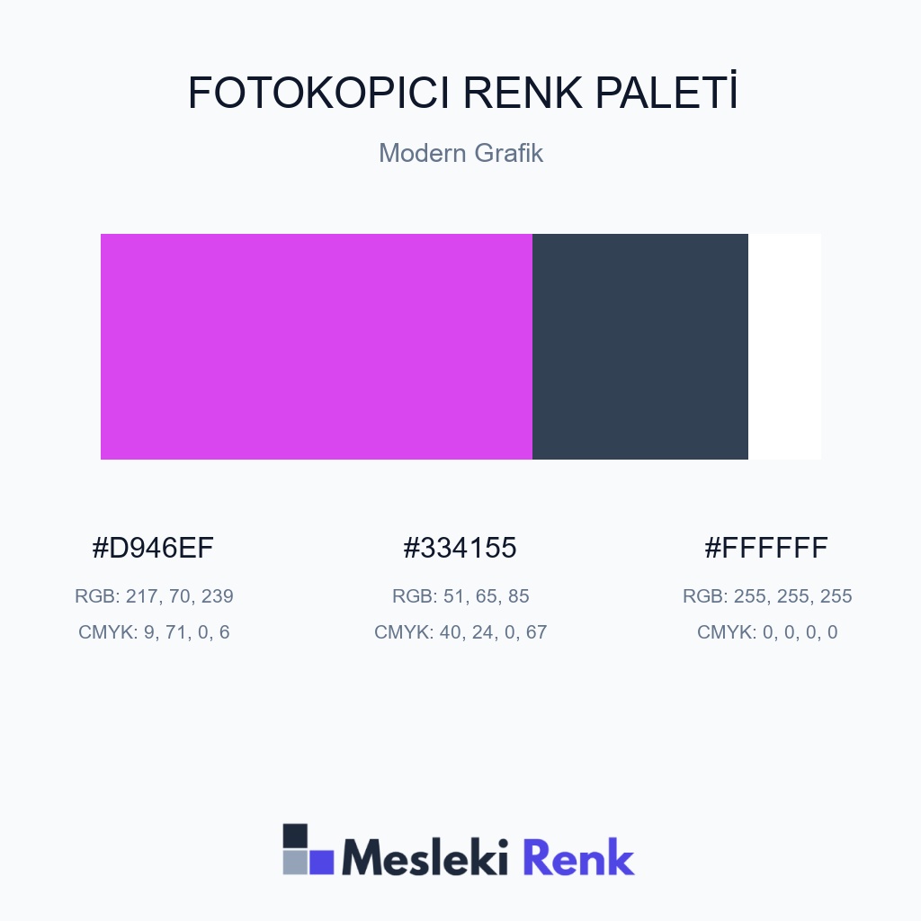 Fotokopici Modern Grafik Renk Paleti