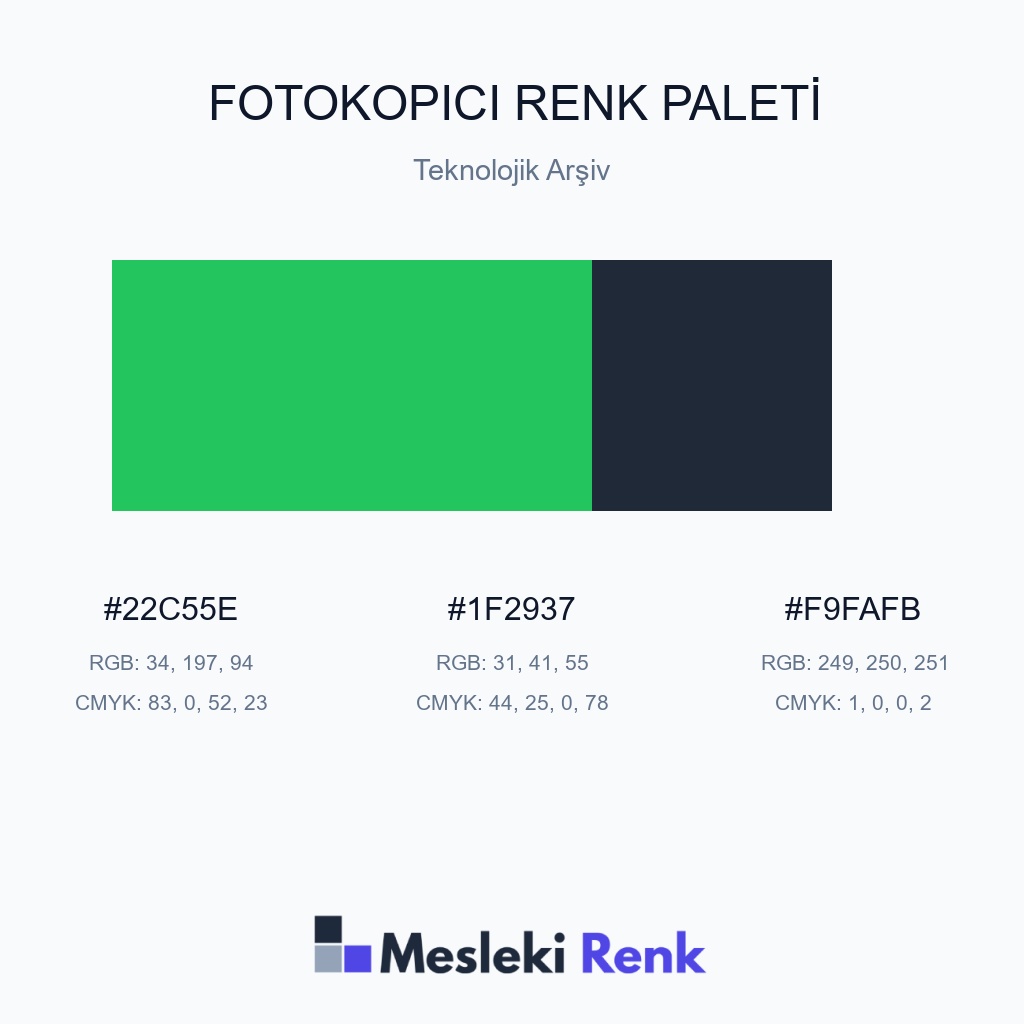 Fotokopici Teknolojik Arşiv Renk Paleti