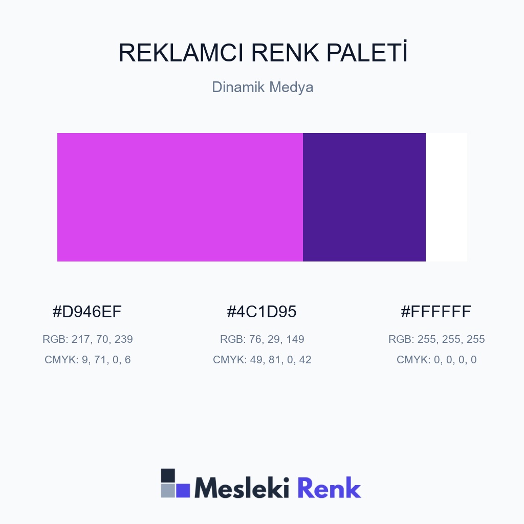 Reklamcı Dinamik Medya Renk Paleti