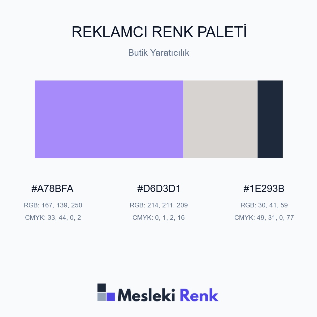 Reklamcı Butik Yaratıcılık Renk Paleti