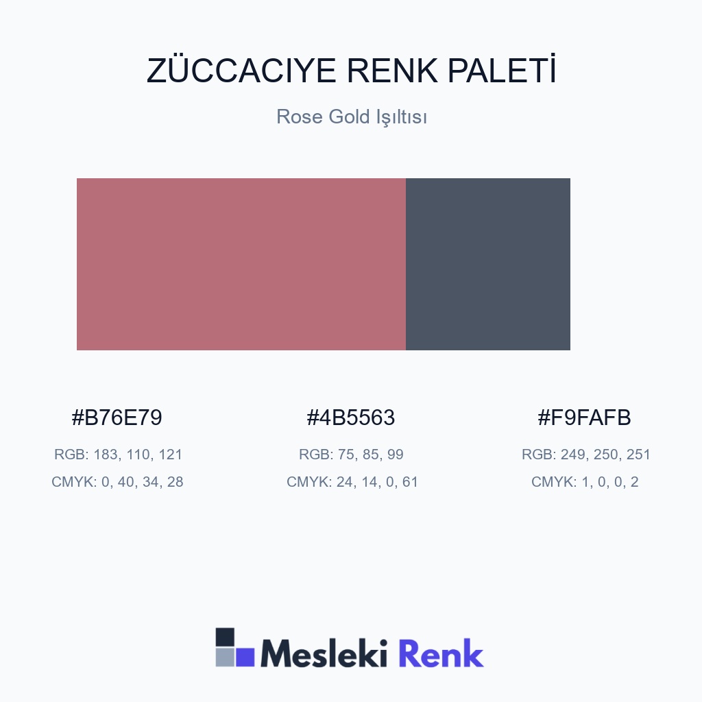 Züccaciye Rose Gold Işıltısı Renk Paleti