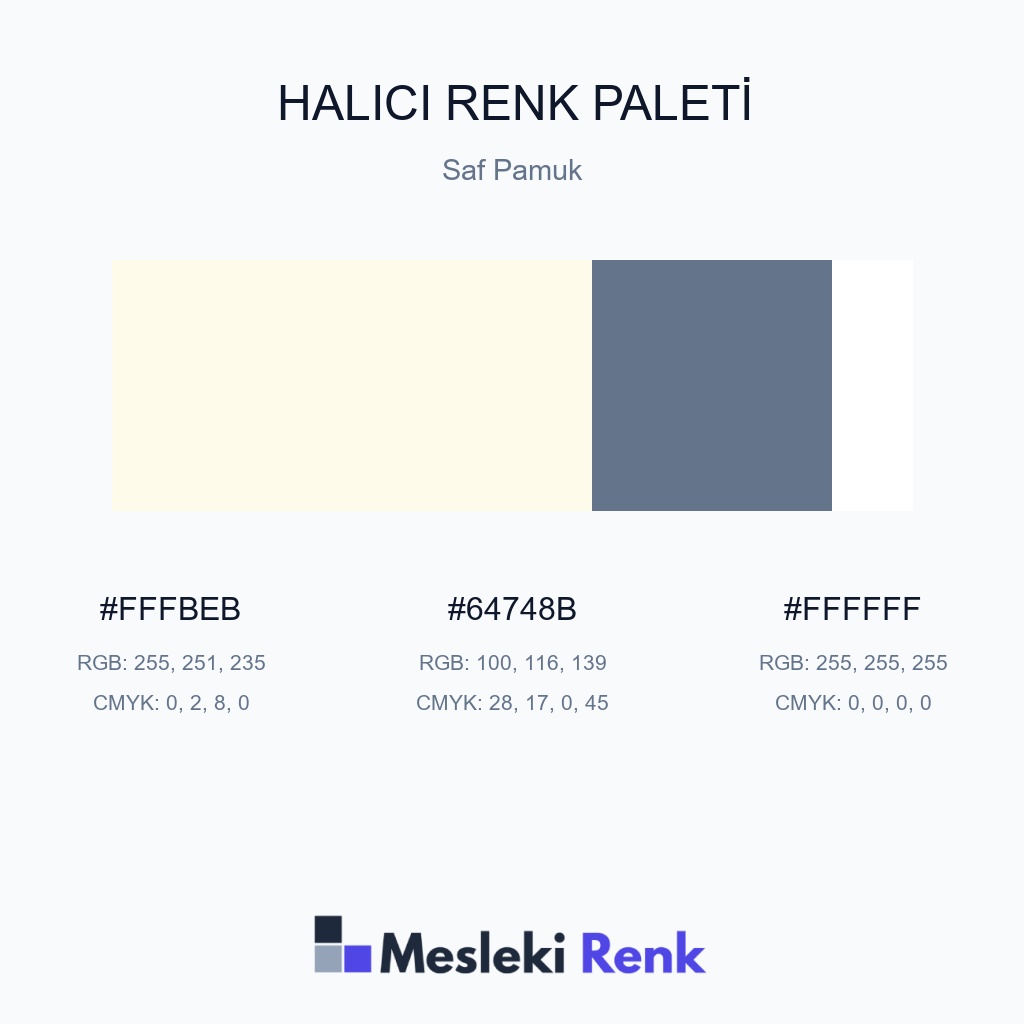 Halıcı Saf Pamuk Renk Paleti