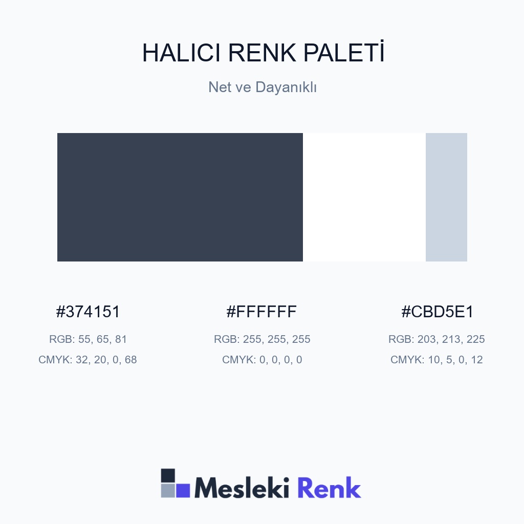 Halıcı Net ve Dayanıklı Renk Paleti