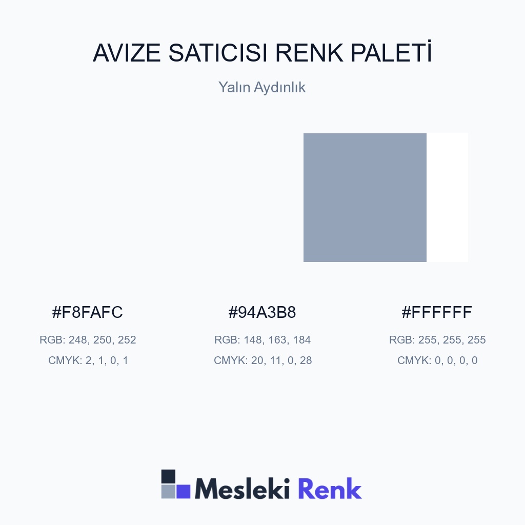 Avize Satıcısı Yalın Aydınlık Renk Paleti