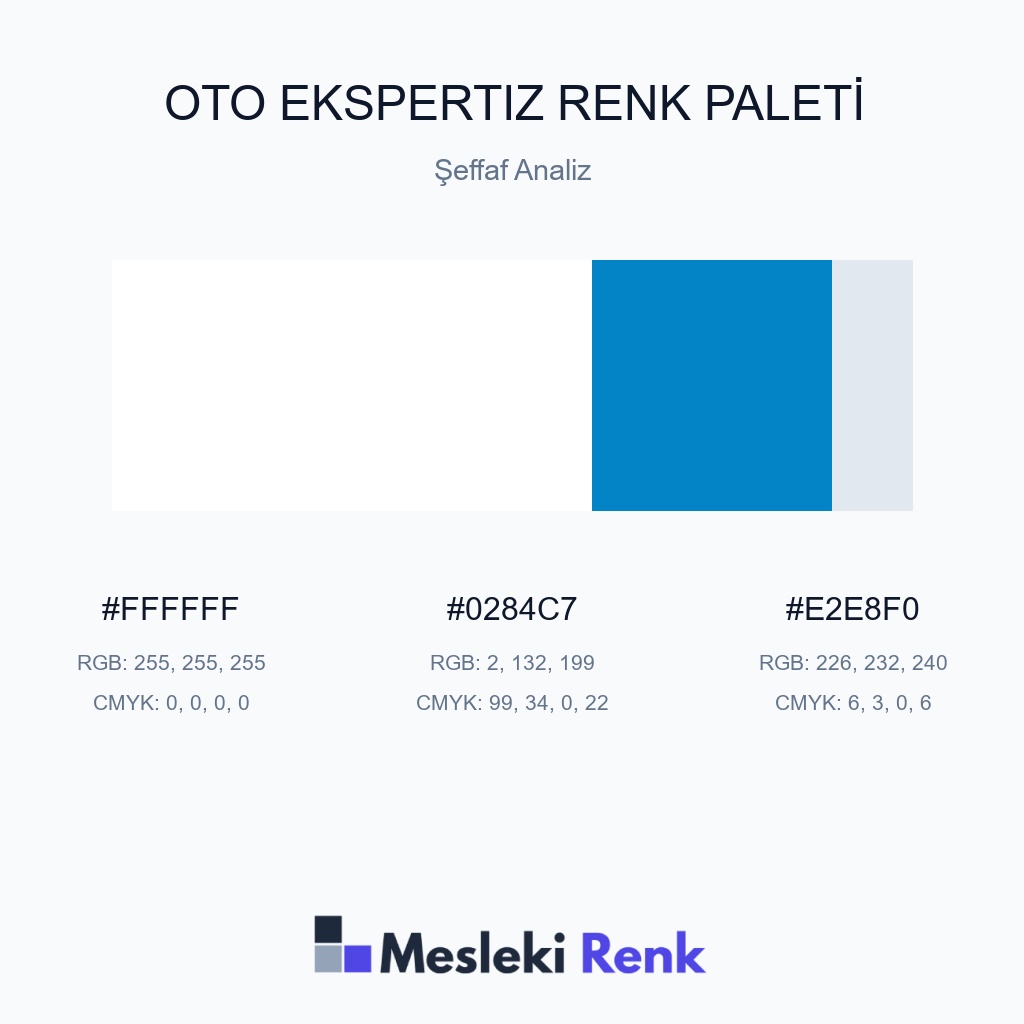 Oto Ekspertiz Şeffaf Analiz Renk Paleti