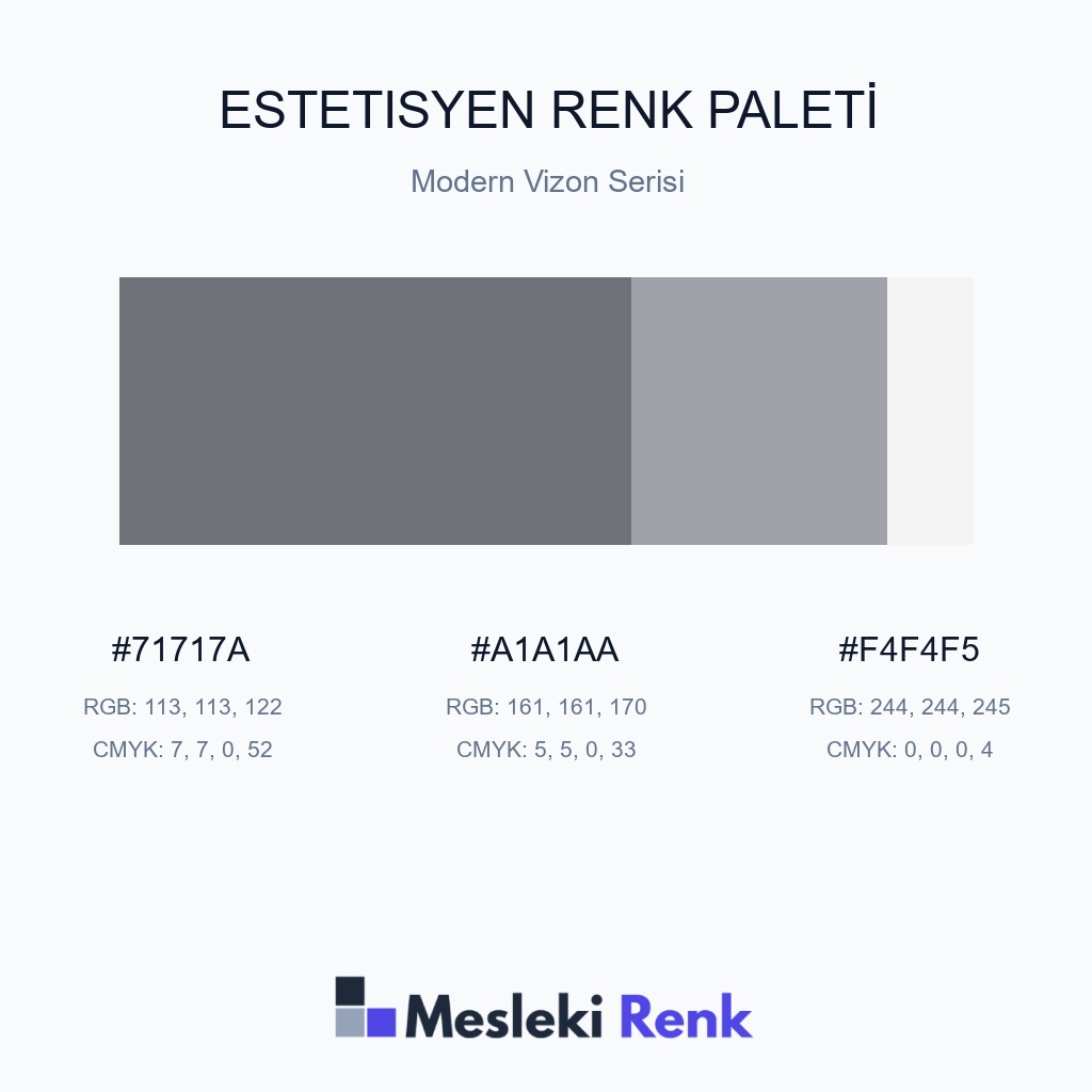 Estetisyen Modern Vizon Serisi Renk Paleti