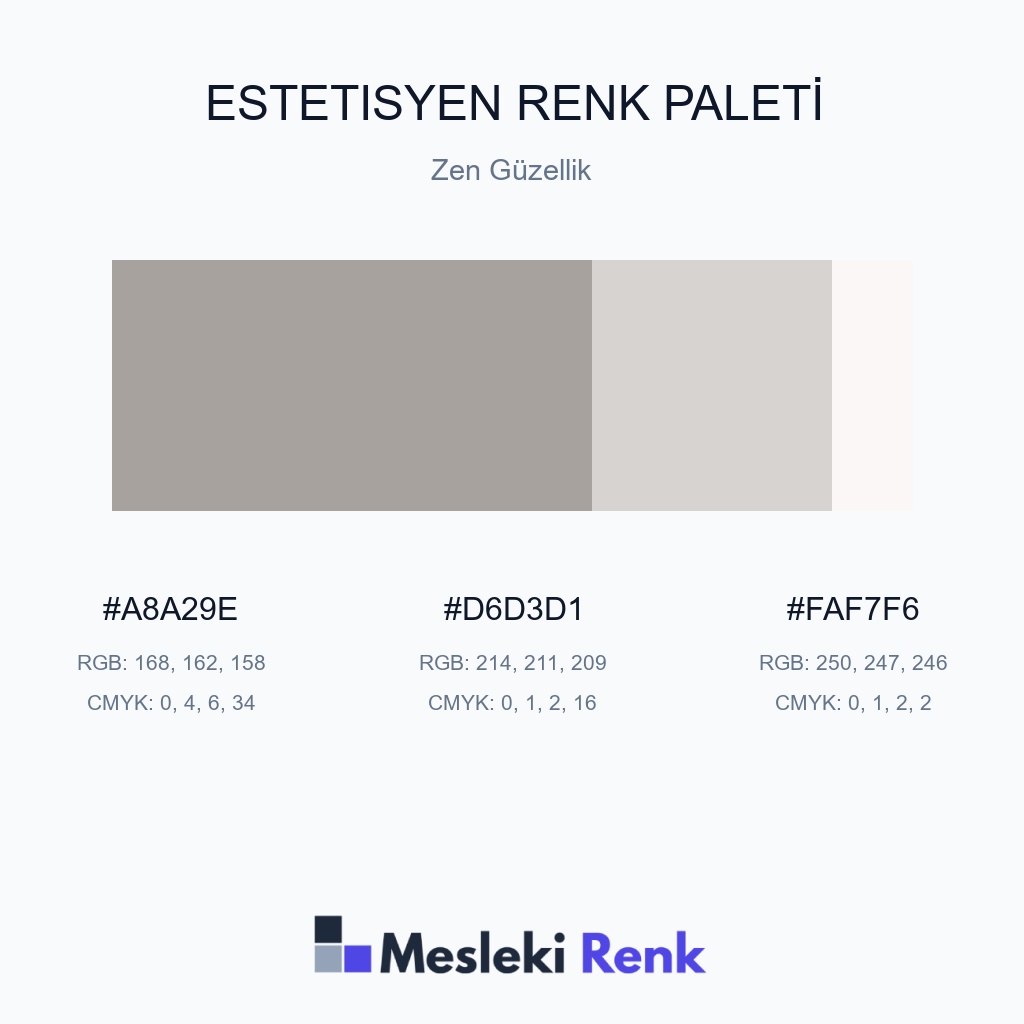 Estetisyen Zen Güzellik Renk Paleti