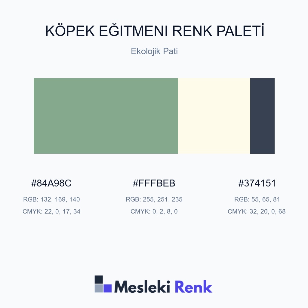 Köpek Eğitmeni Ekolojik Pati Renk Paleti