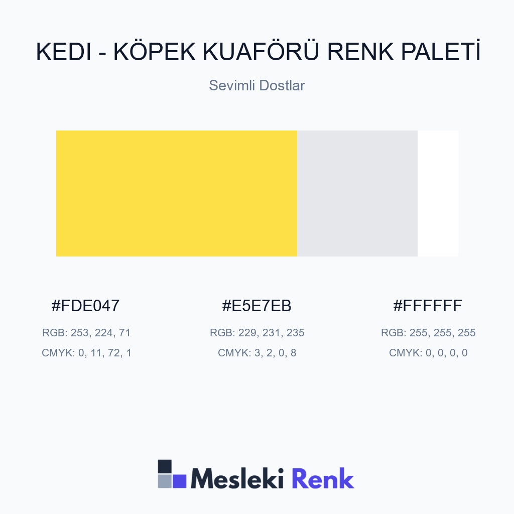Kedi - Köpek Kuaförü Sevimli Dostlar Renk Paleti