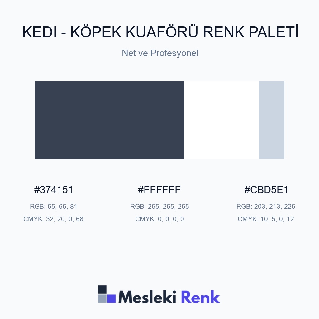 Kedi - Köpek Kuaförü Net ve Profesyonel Renk Paleti