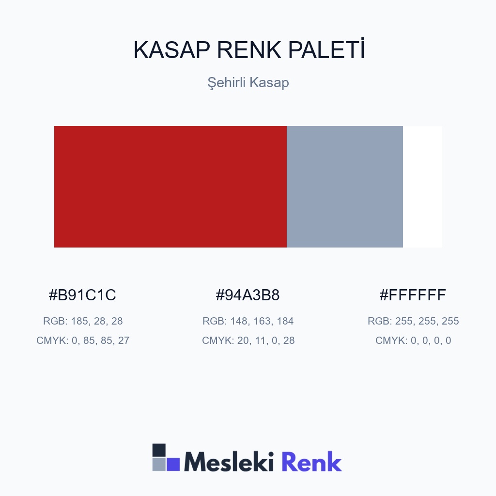 Kasap Şehirli Kasap Renk Paleti