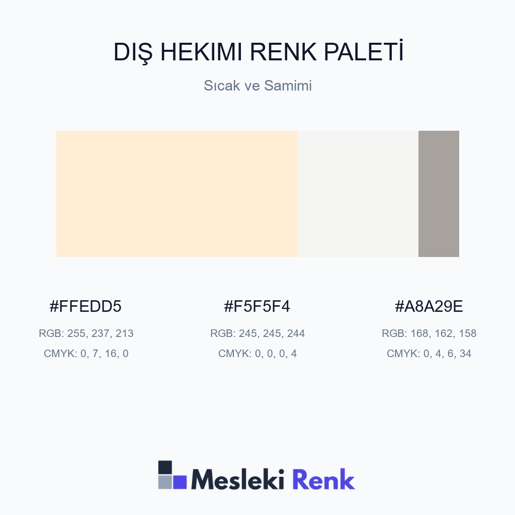 Diş Hekimi Sıcak ve Samimi Renk Paleti
