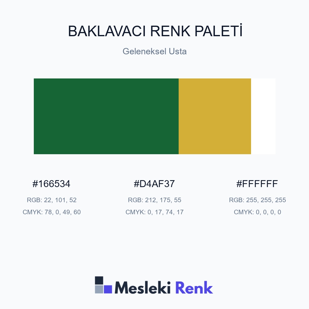 Baklavacı Geleneksel Usta Renk Paleti