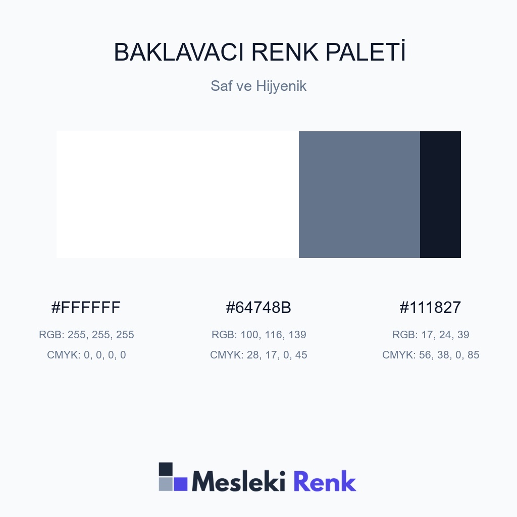 Baklavacı Saf ve Hijyenik Renk Paleti