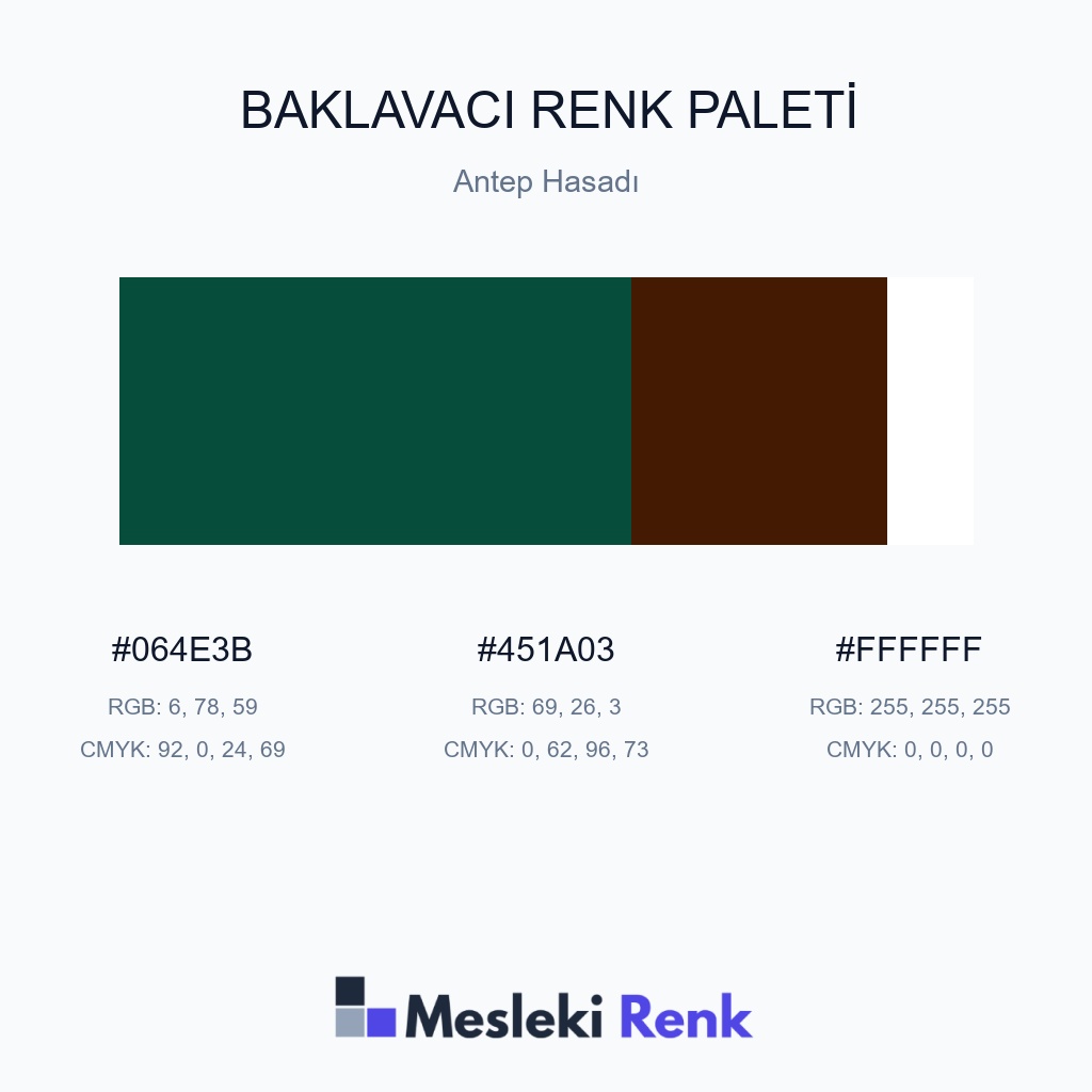 Baklavacı Antep Hasadı Renk Paleti