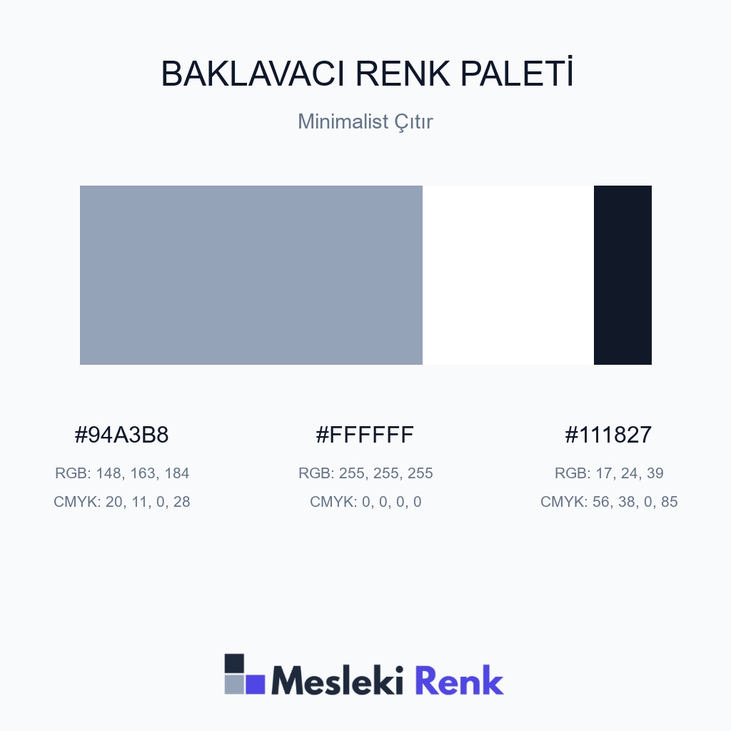 Baklavacı Minimalist Çıtır Renk Paleti