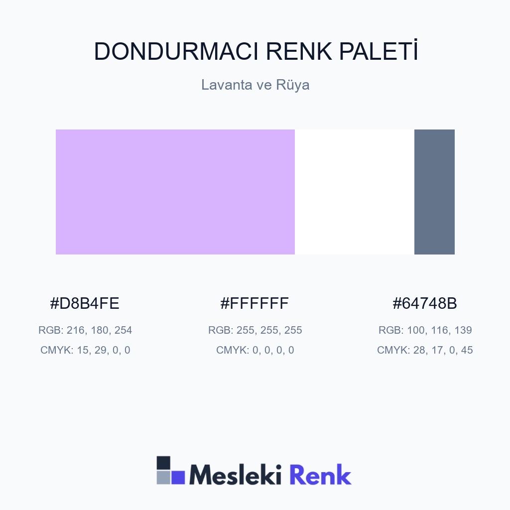 Dondurmacı Lavanta ve Rüya Renk Paleti