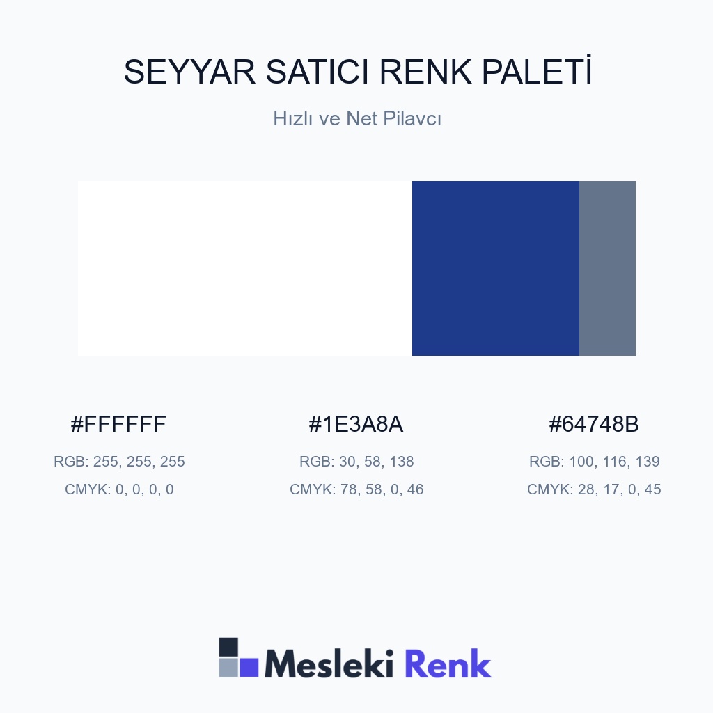 Seyyar Satıcı Hızlı ve Net Pilavcı Renk Paleti