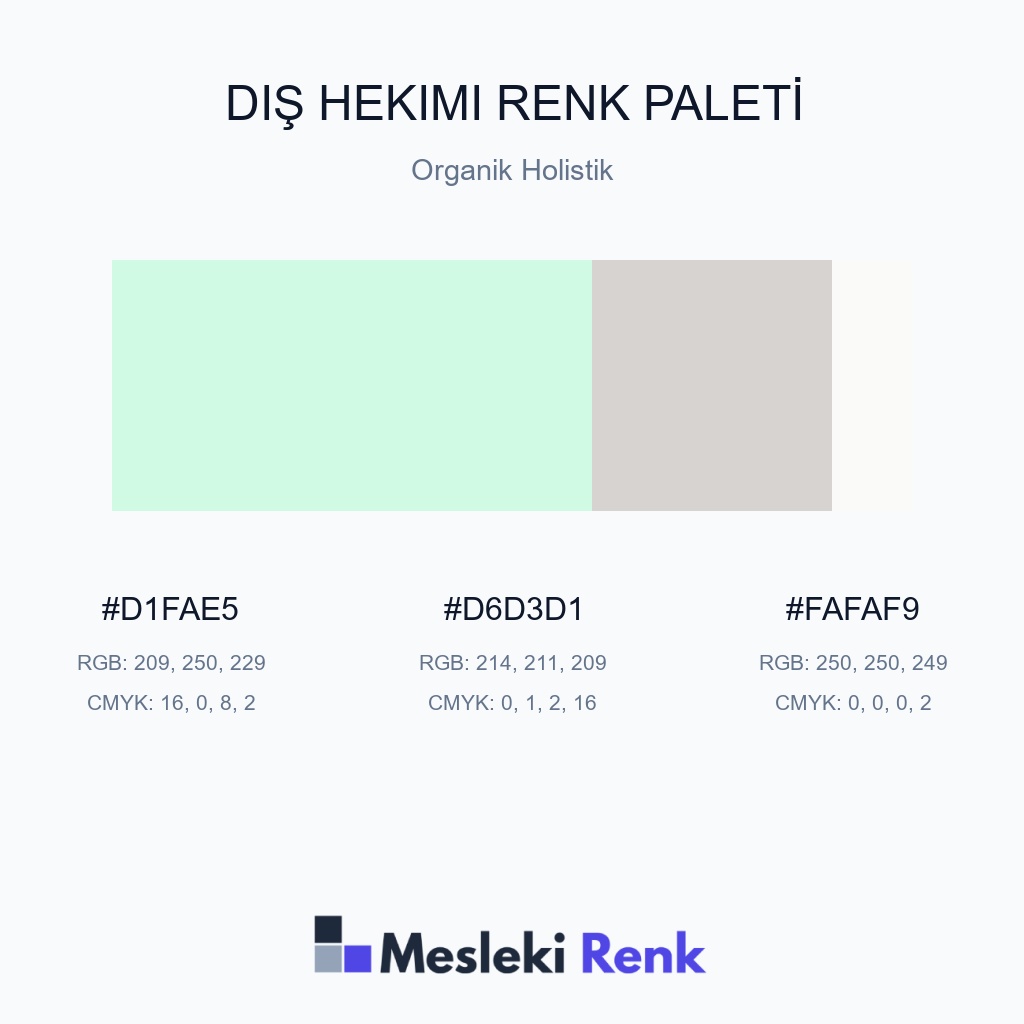 Diş Hekimi Organik Holistik Renk Paleti