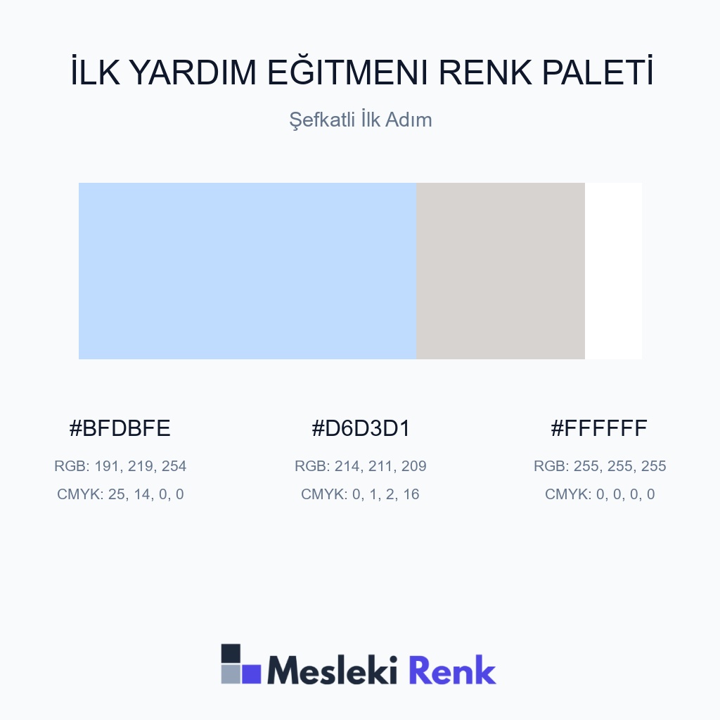 İlk Yardım Eğitmeni Şefkatli İlk Adım Renk Paleti
