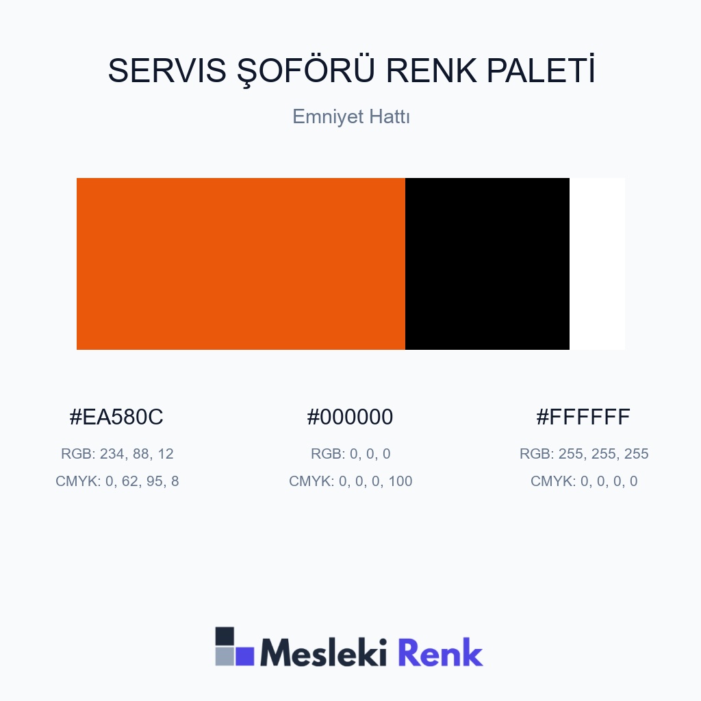 Servis Şoförü Emniyet Hattı Renk Paleti