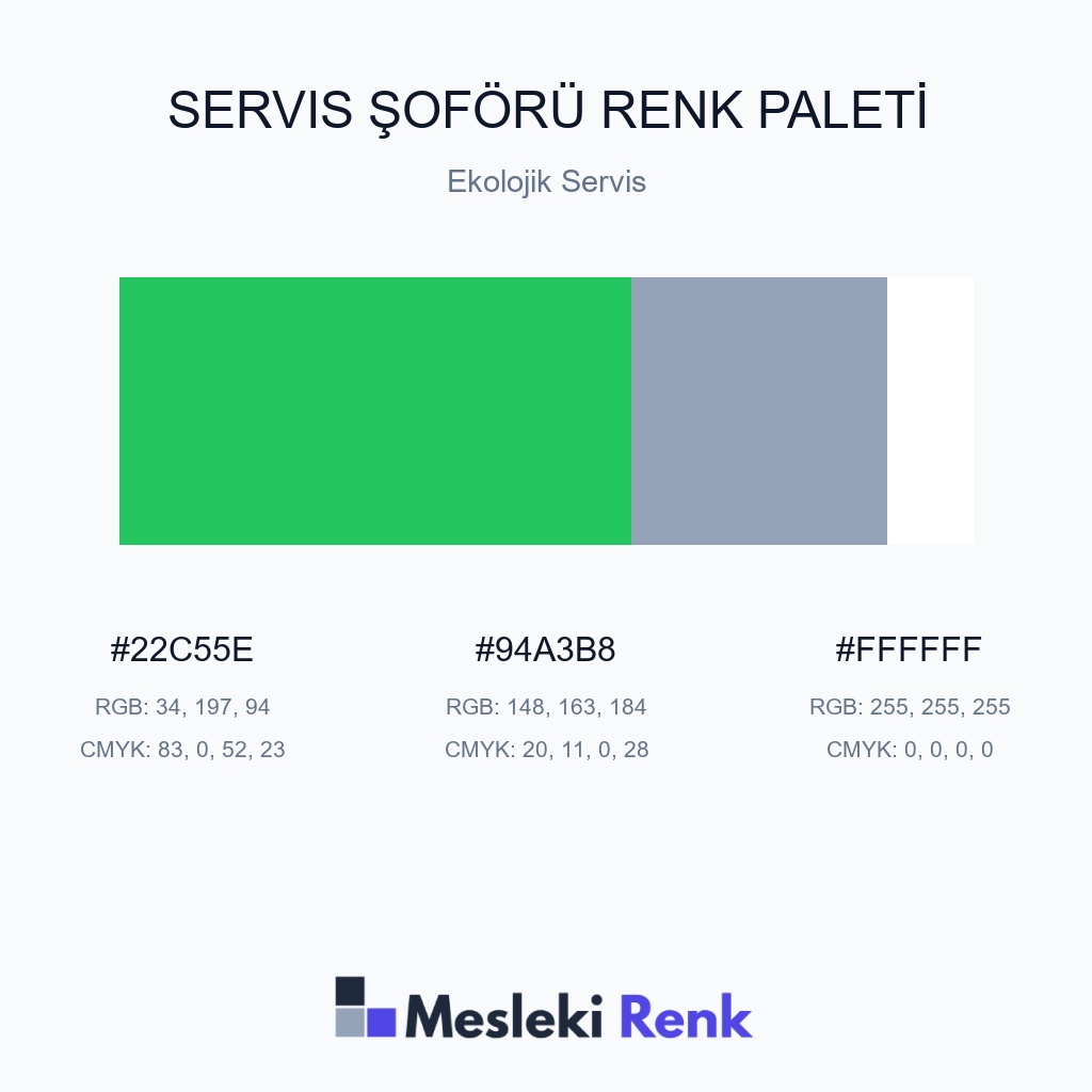 Servis Şoförü Ekolojik Servis Renk Paleti