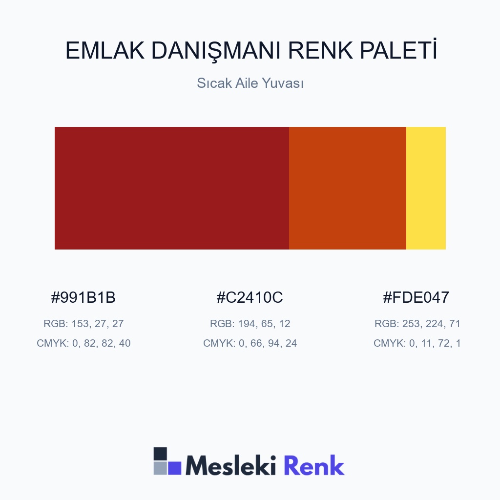 Emlak Danışmanı Sıcak Aile Yuvası Renk Paleti