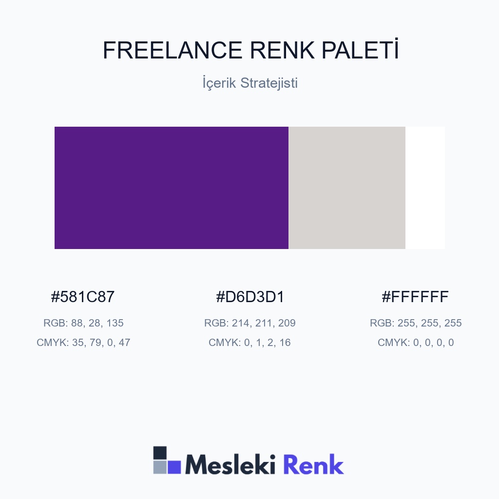 Freelance İçerik Stratejisti Renk Paleti