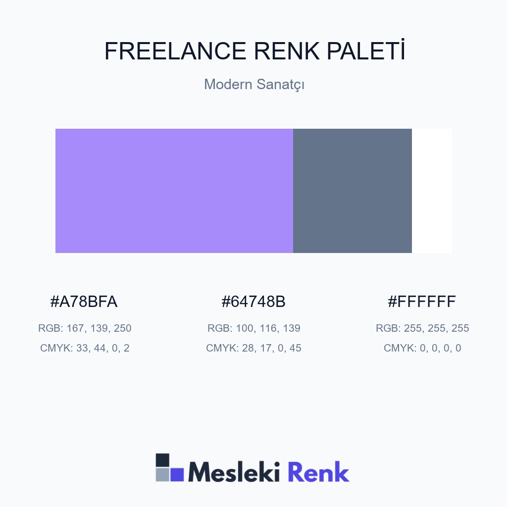 Freelance Modern Sanatçı Renk Paleti