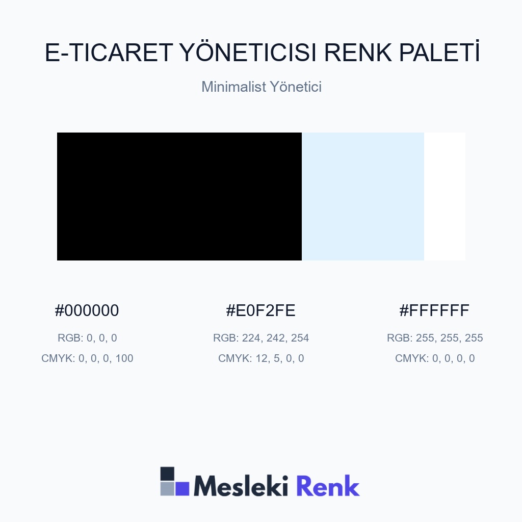 E-Ticaret Yöneticisi Minimalist Yönetici Renk Paleti