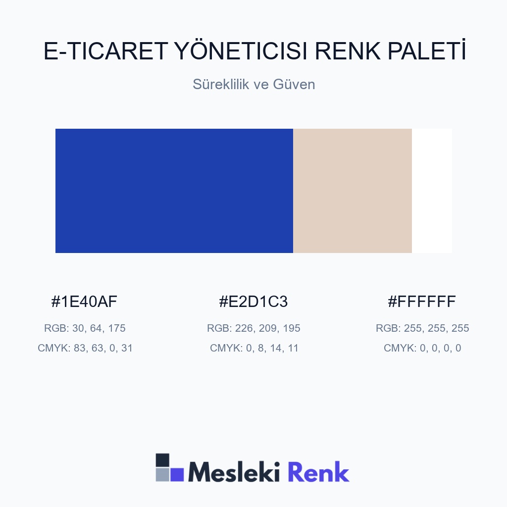 E-Ticaret Yöneticisi Süreklilik ve Güven Renk Paleti
