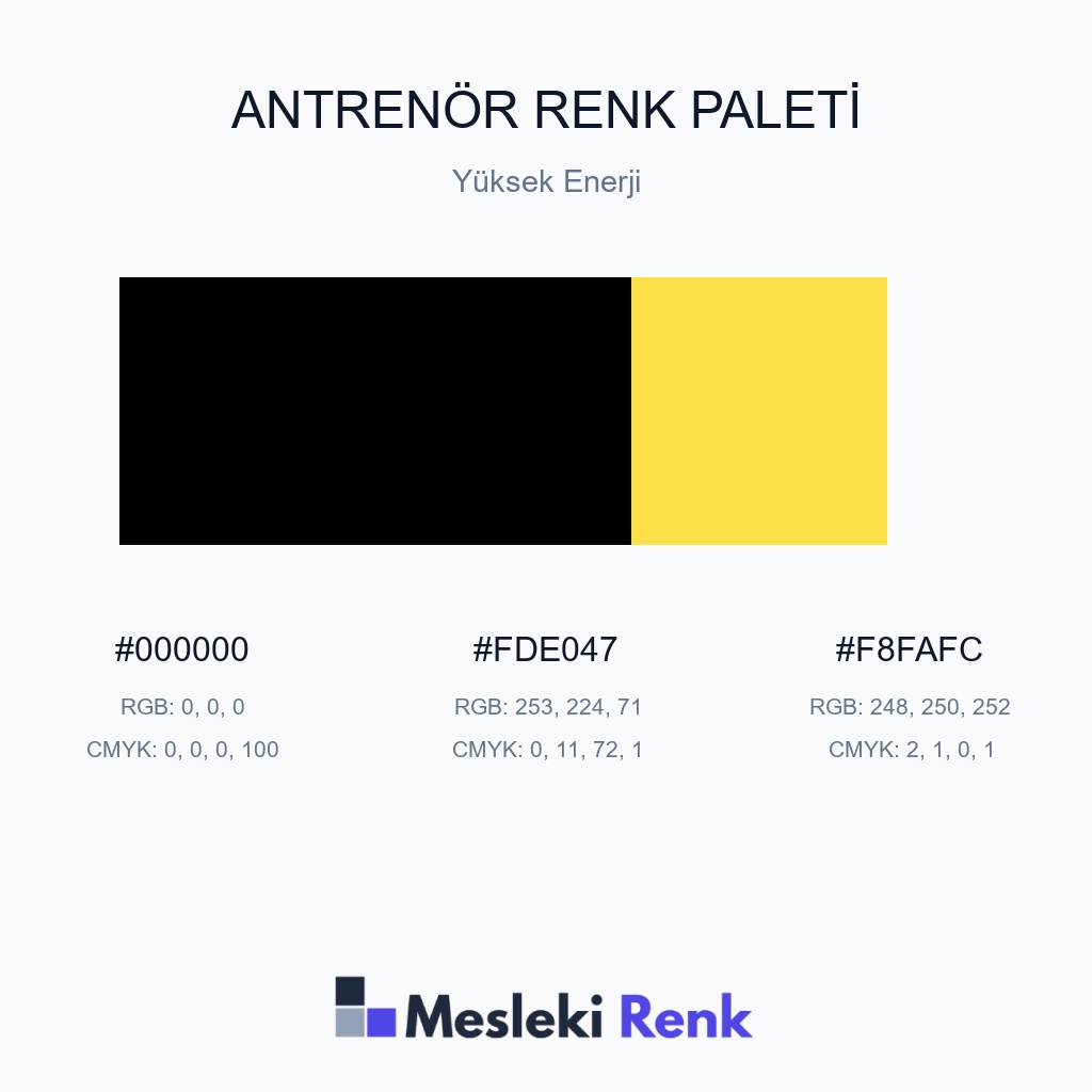 Antrenör Yüksek Enerji Renk Paleti