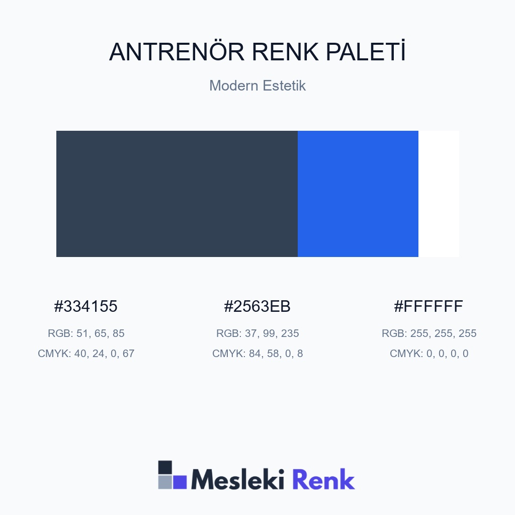 Antrenör Modern Estetik Renk Paleti