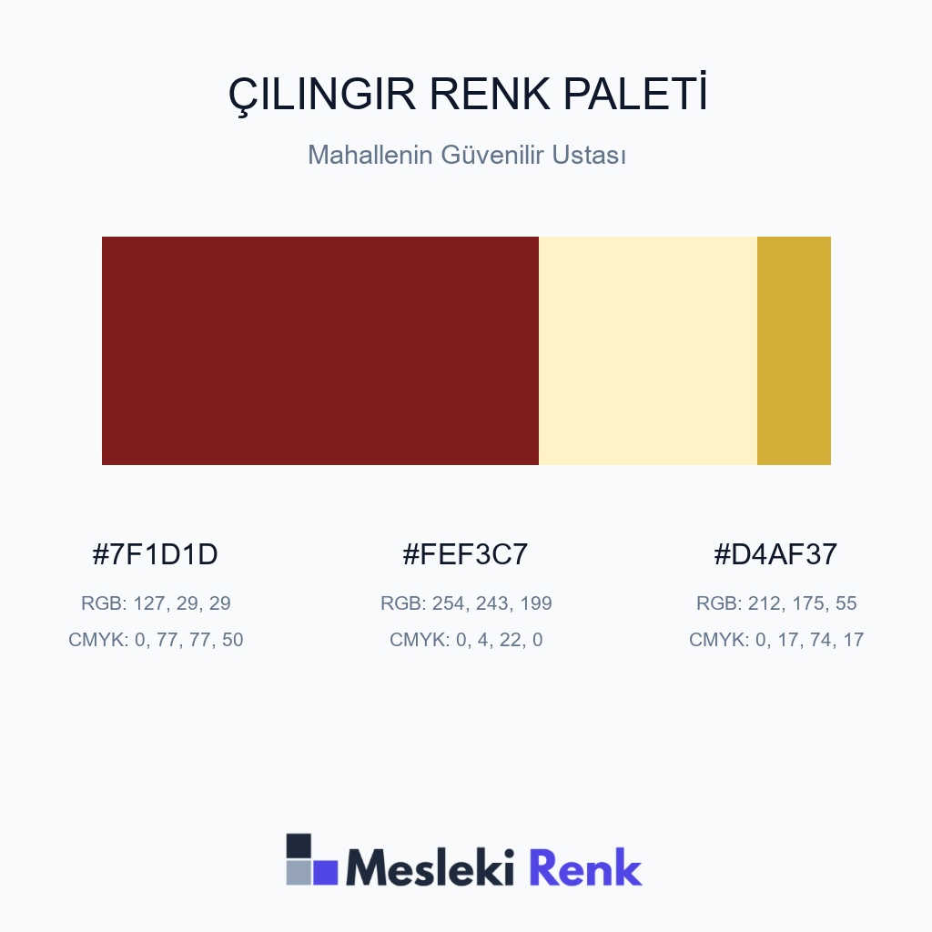 Çilingir Mahallenin Güvenilir Ustası Renk Paleti