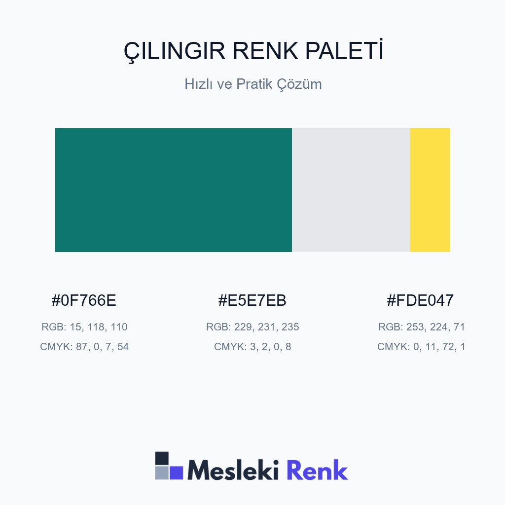 Çilingir Hızlı ve Pratik Çözüm Renk Paleti