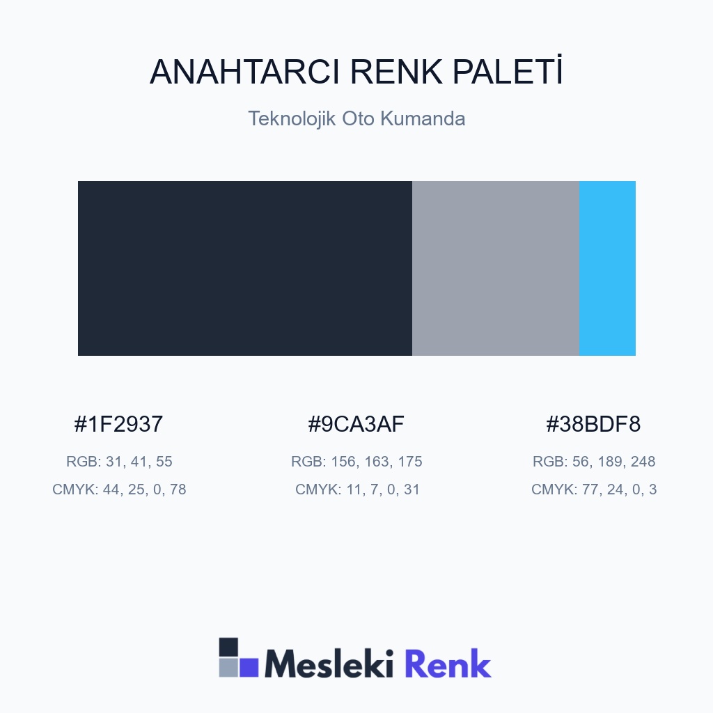 Anahtarcı Teknolojik Oto Kumanda Renk Paleti