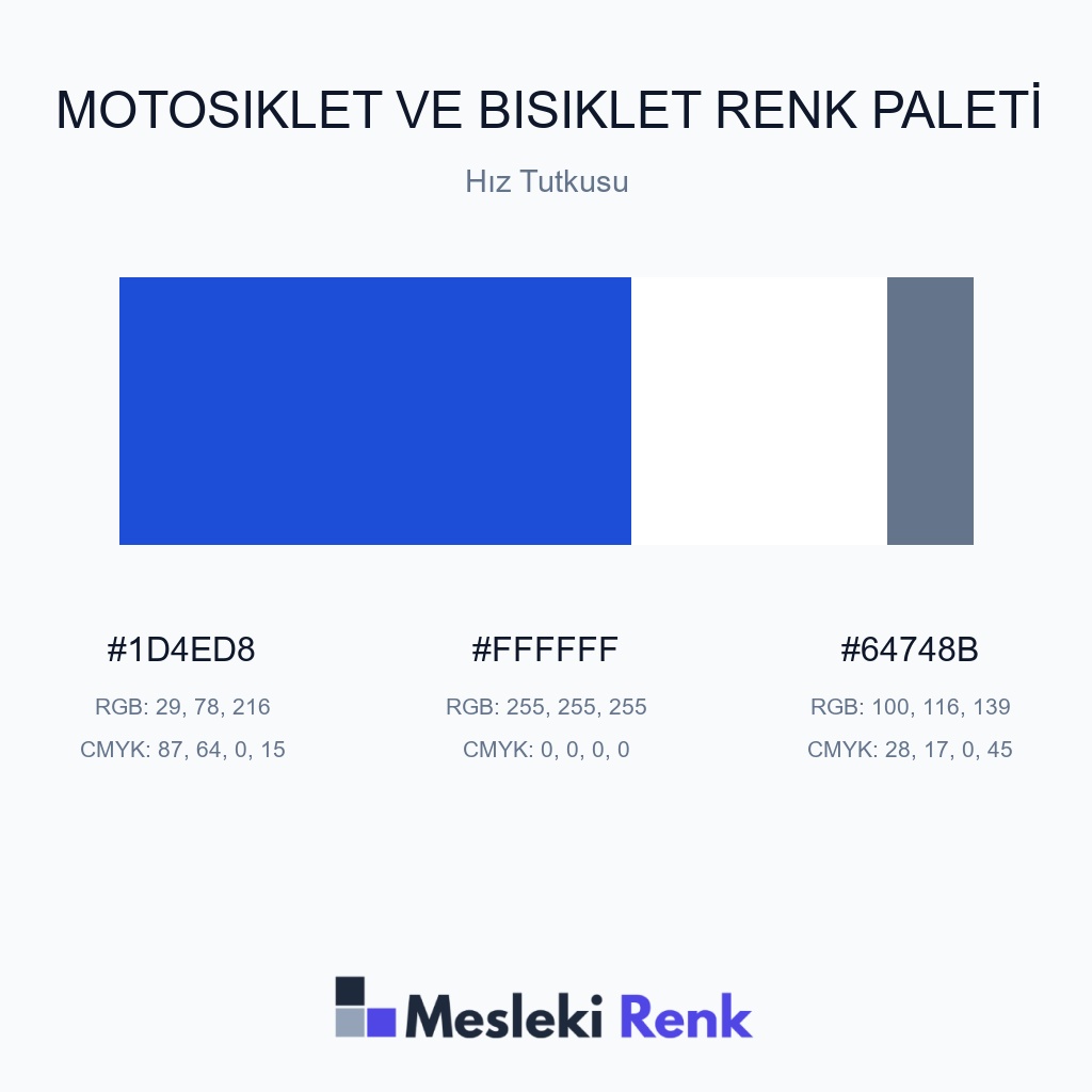 Motosiklet ve Bisiklet Hız Tutkusu Renk Paleti
