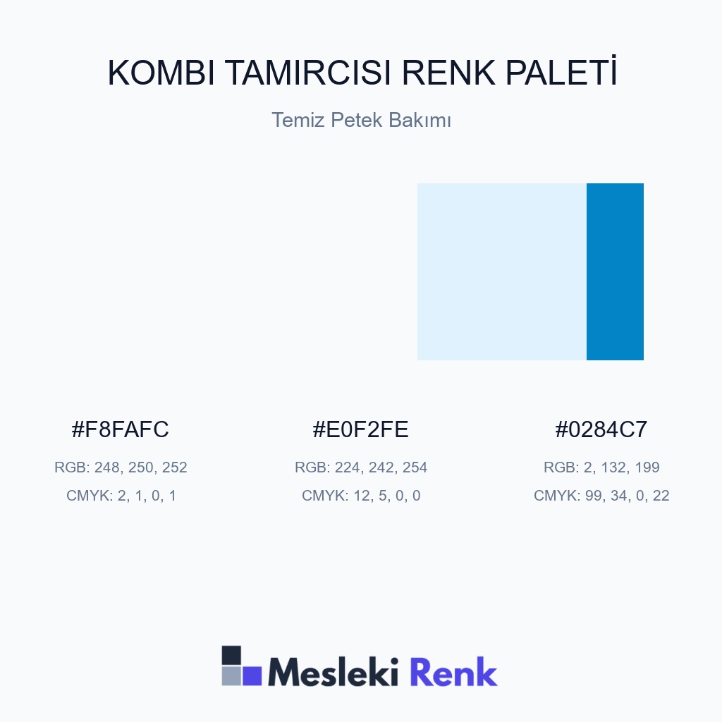 Kombi Tamircisi Temiz Petek Bakımı Renk Paleti