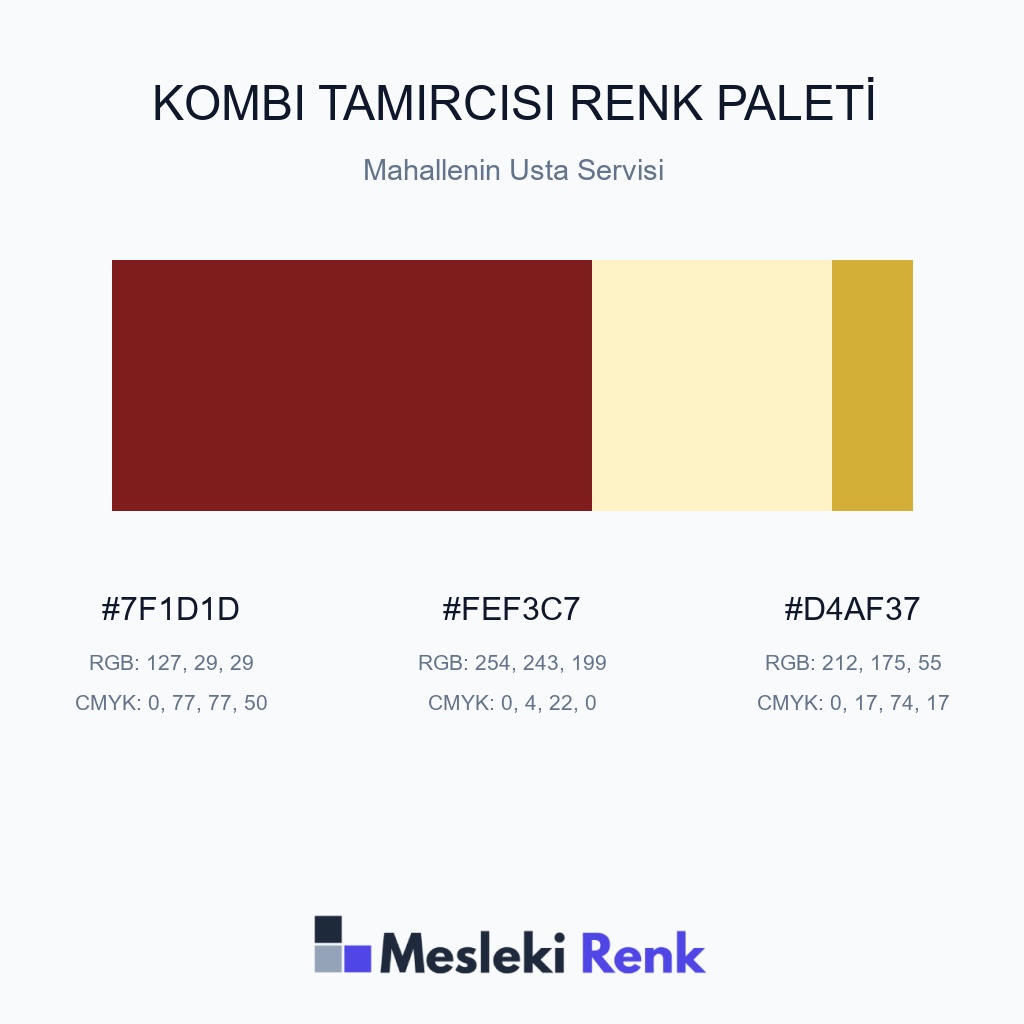 Kombi Tamircisi Mahallenin Usta Servisi Renk Paleti