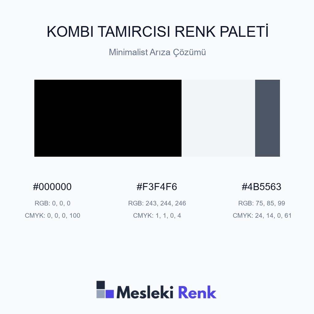 Kombi Tamircisi Minimalist Arıza Çözümü Renk Paleti