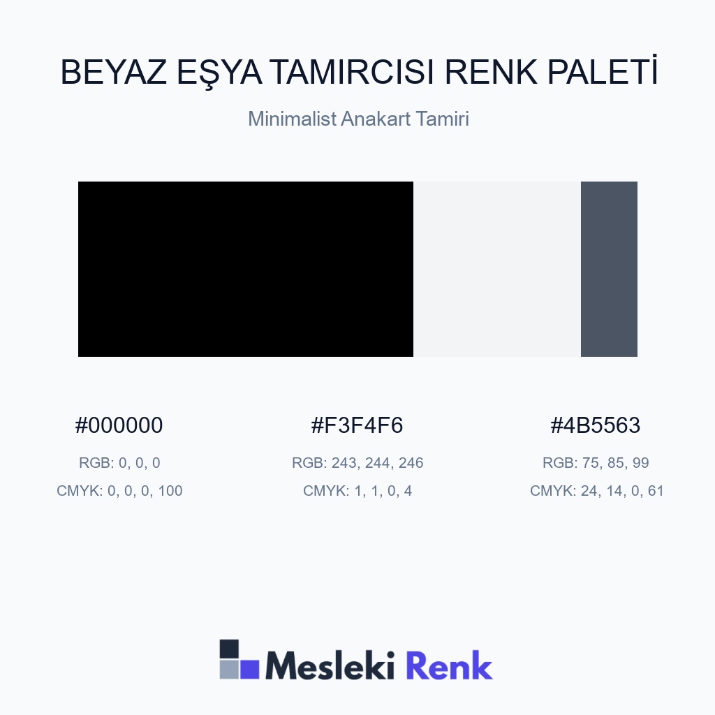 Beyaz Eşya Tamircisi Minimalist Anakart Tamiri Renk Paleti