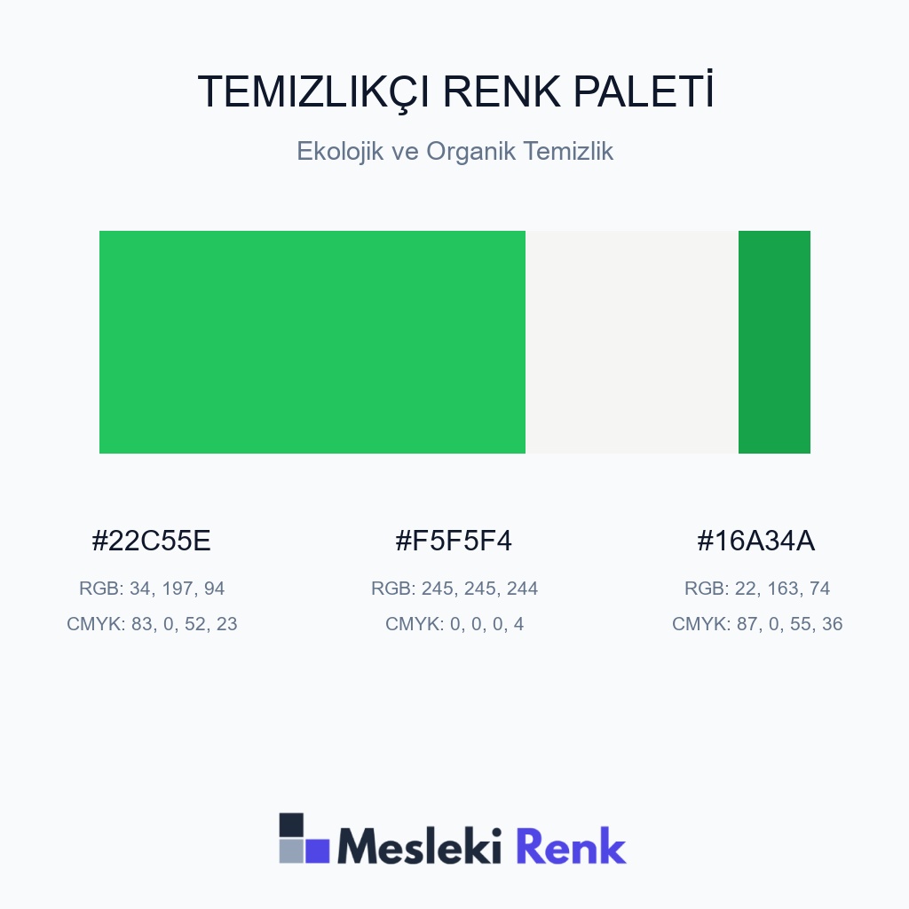 Temizlikçi Ekolojik ve Organik Temizlik Renk Paleti