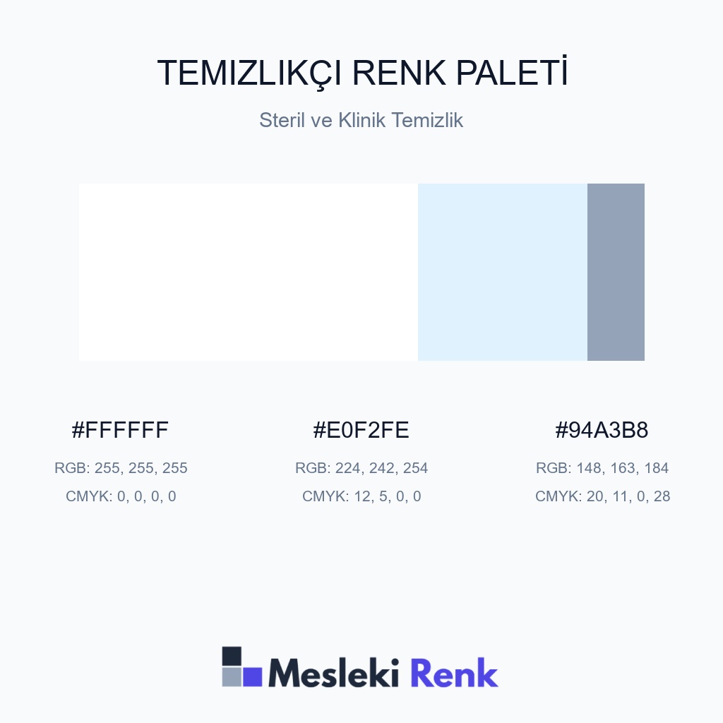 Temizlikçi Steril ve Klinik Temizlik Renk Paleti
