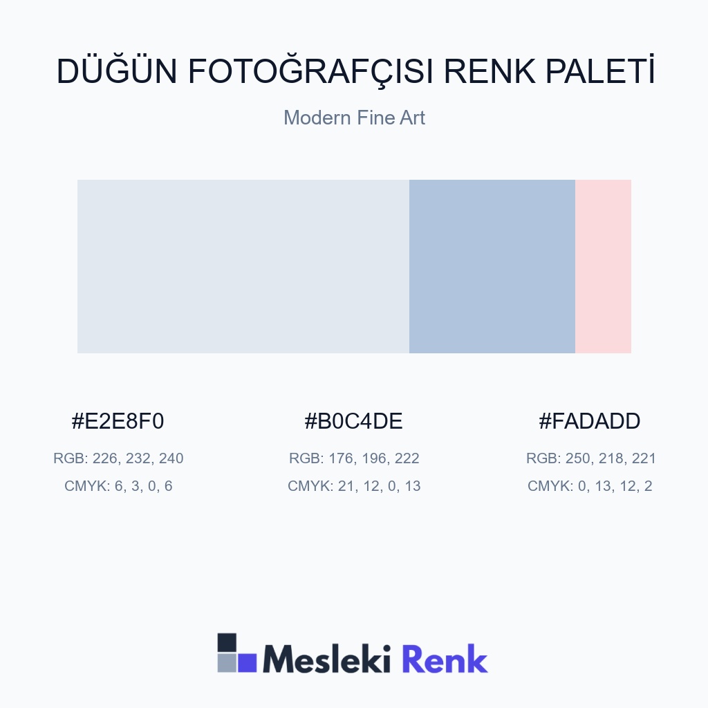 Düğün Fotoğrafçısı Modern Fine Art Renk Paleti